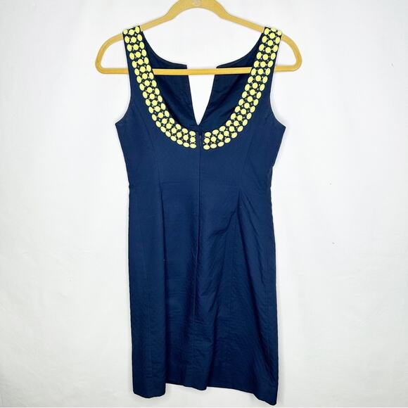 LILLY PULITZER Navy Neon Green/Yellow Blaire Shirt Dress in Size 00 - Picture 6 of 6